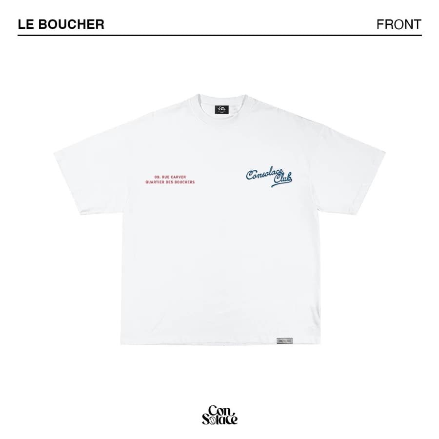 Le Boucher White Heavyweight 16S Boxy Fit T Shirt | Consolace